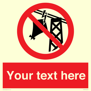 Custom prohibition do not fly kites near overhead electrical power lines